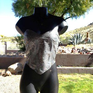 Summer! Don Michele by Jordan D.R. Jordan iridescent leather bustier - Israel!